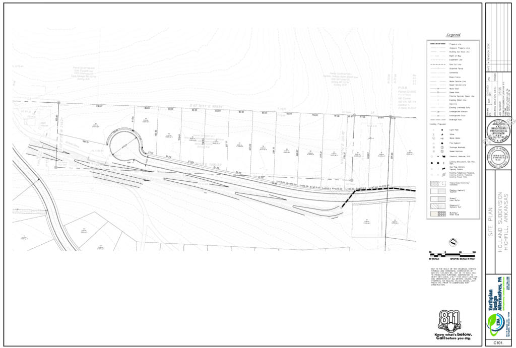 Site plan for the proposed development at 545 NW Cowan Avenue showing the layout of residential lots, streets, stormwater facilities, open space, and connections to the existing subdivision.